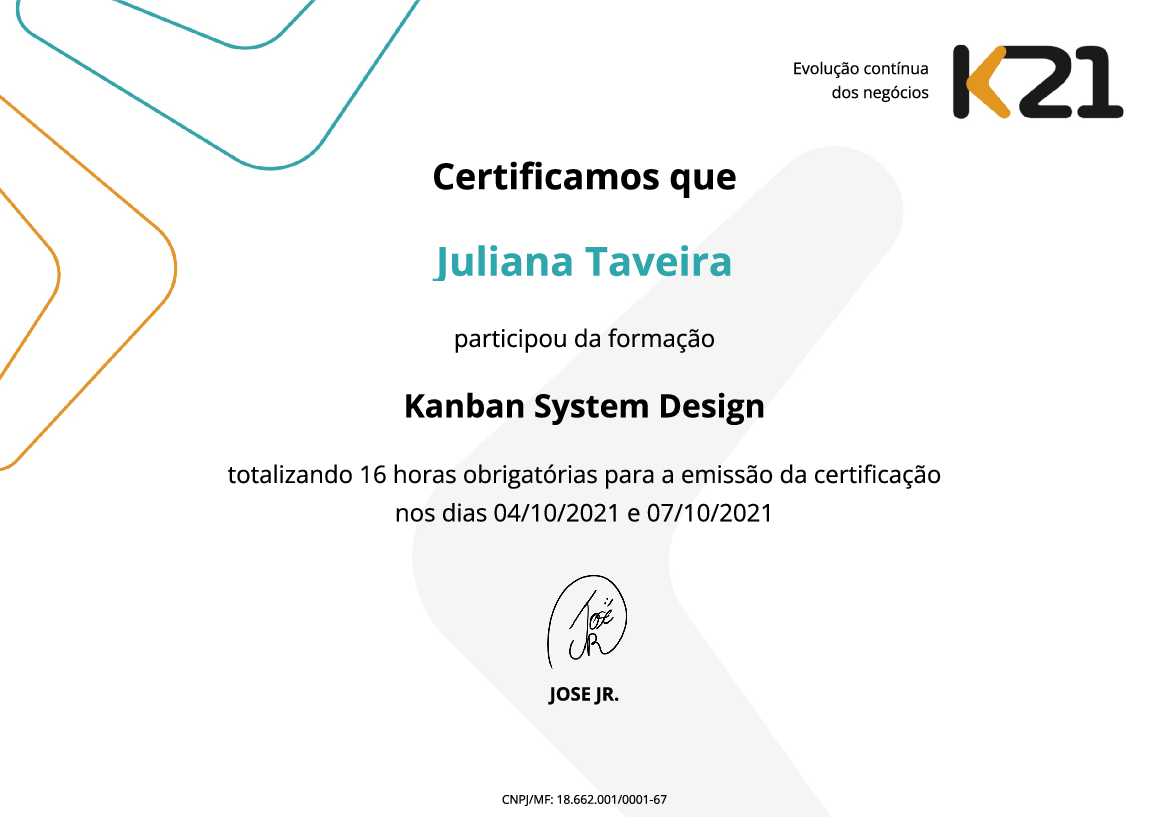 Certificado K21